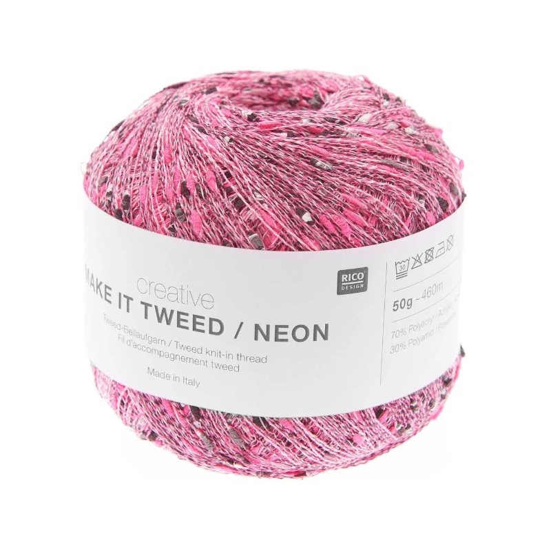 Creative Make It Tweed Neon Pink, RICO YARNS   