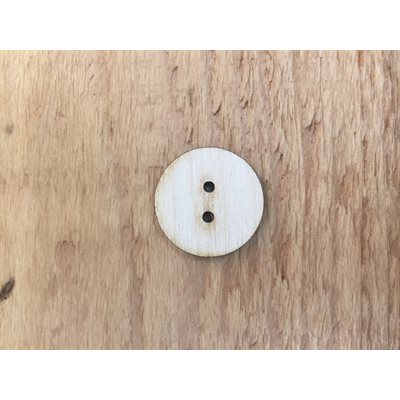 Round Wood Button - 25mm (1'')