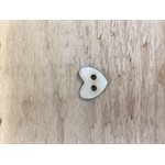 Heart Wood Button - 15mm (5 / 8'')